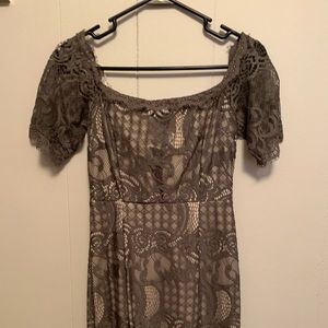 Gray lace dress
